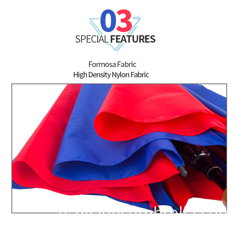 Parapluie droit ouvert manuel bleu marine imperméable et hydrofuge Manual Open Straight Umbrella Navy Waterproof And Water Repellent